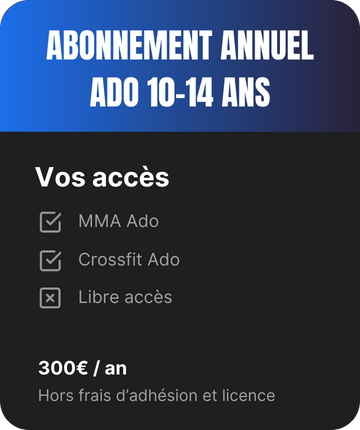 abonnement annuel ado 10-14