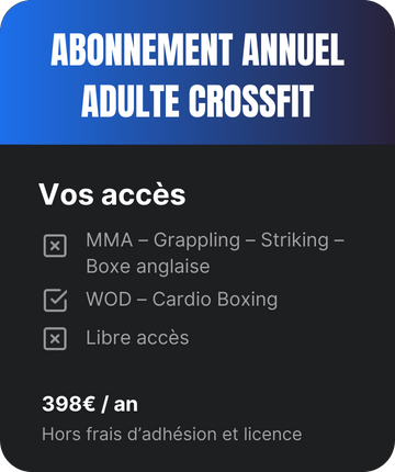 Abonnement annuel adulte crossfit